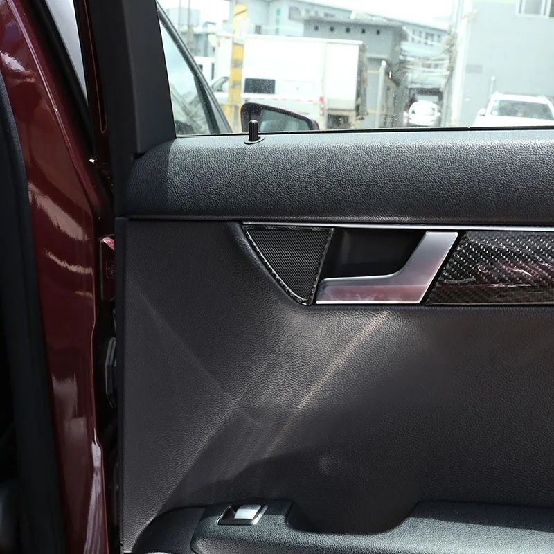 

2 Pcs Soft Carbon Fiber For Mercedes Benz C Class W204 2007-2013 Car Rear Door Speaker Frame Trim Stickers Car Accessories