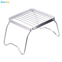 Portable Stainless Steel Outdoor Burner Stand for Open Fire Gas Alcohol Wood Stove Backpacking Hiking Traveling Picnic BBQ