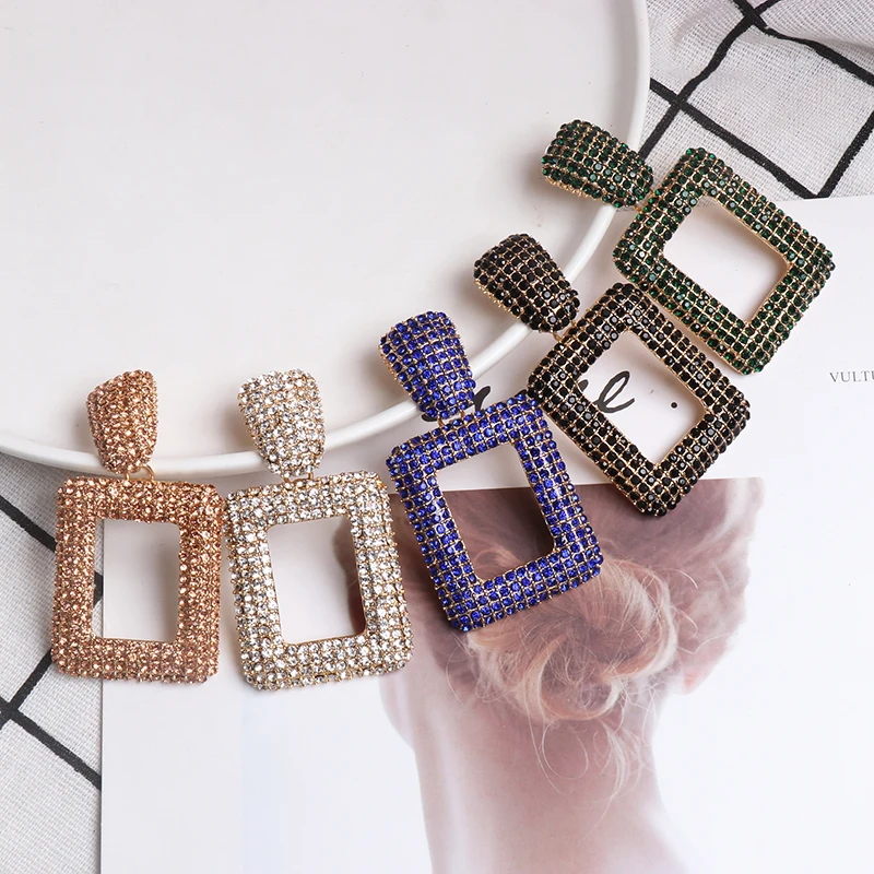 Оптовая продажа JUJIA za модные хрустальные Висячие серьги для женщин богемные