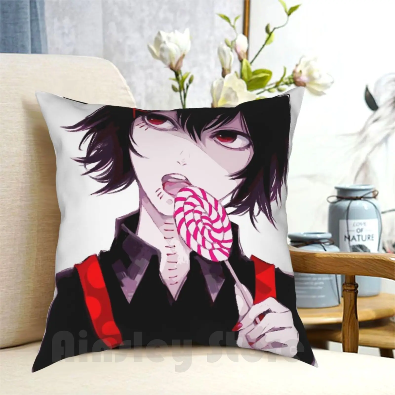 

Suzuya Pillow Case Printed Home Soft DIY Pillow cover Juuzou Suzuya Tokyo Ghoul Juuzou Suzuya Tokyo Ghoul Re Anime Sleeve