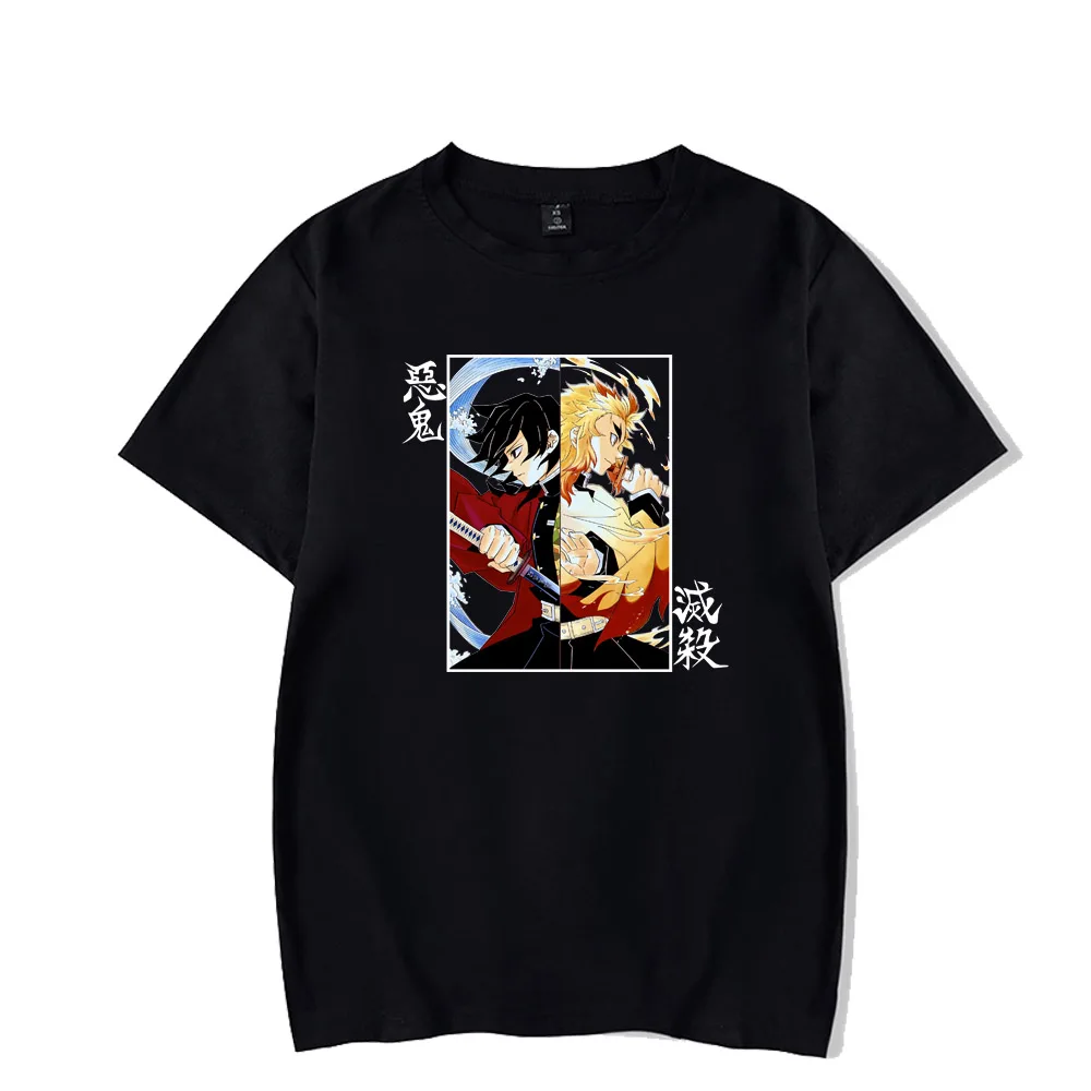 

Demon Slayer Kyoujurou Printed Tshirt Summer Unisex Loose Clothes