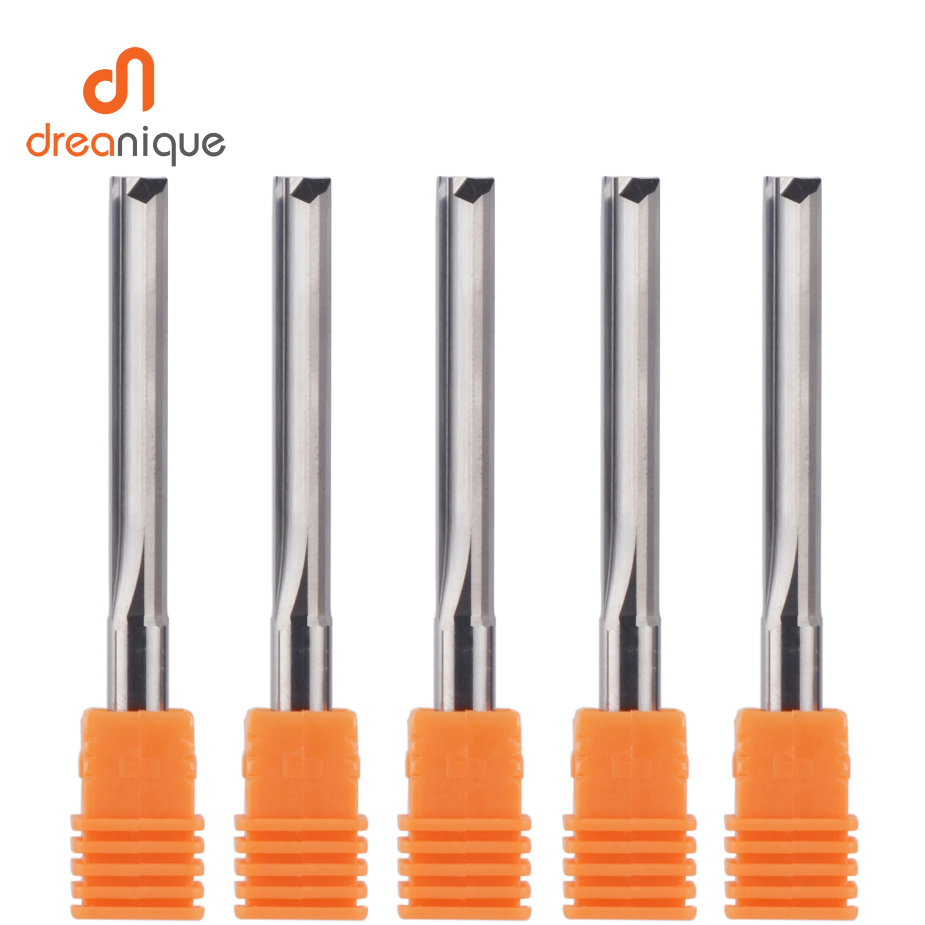 

5PCS/Lot 3.175mm 4mm 6mm 8mm Shank 2 Flute Tungsten Carbide End Mill CNC Router Bit Engraving Bit Straight Slot Milling Cutter