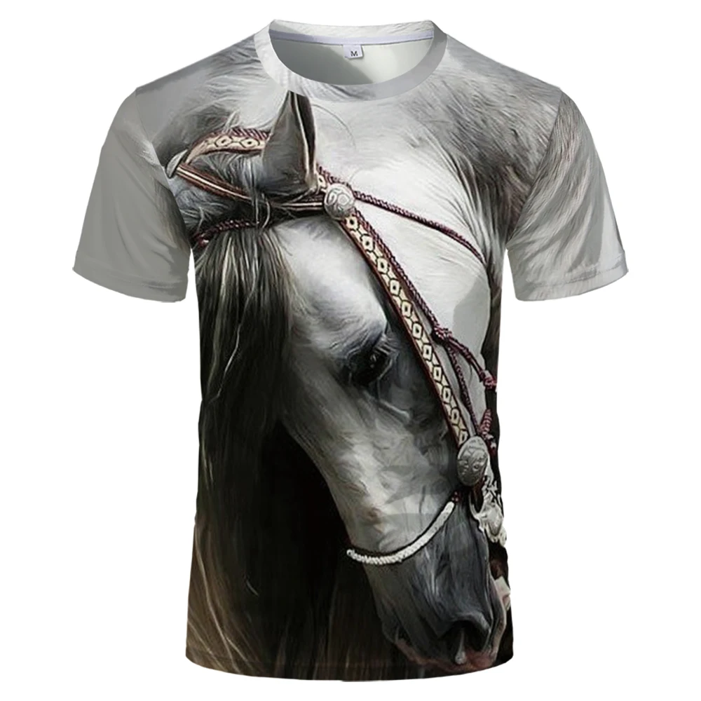 

Animal 3d Punk Printed T-shirt Cool Casual Horse T shirt Men sleeve shirt Mechanical Funny T shirts Tshirt Funny Swift horse