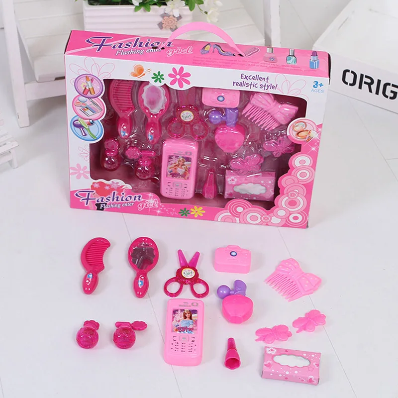 Девушки красота играть дом ювелирные изделия макияж игрушки набор мода