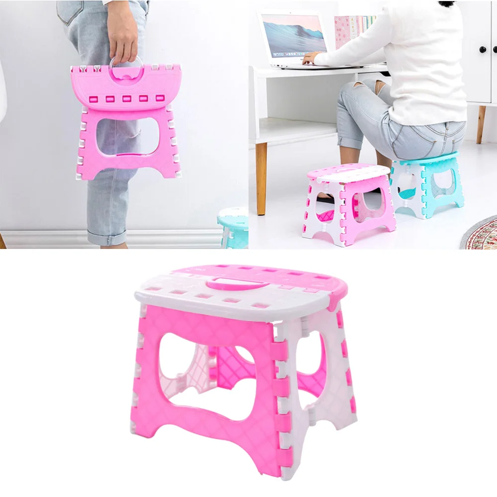 

1pc Small Foldable Stool Stool Portable Creative Lightweight Stool for Bathromm Outdoor Home (Random Color)