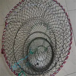 Нейлоновая сетка складная круглая рама краб Crawdad ловушка для креветок литая