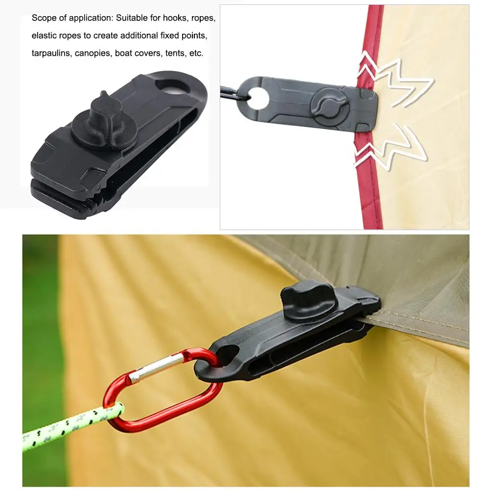 10PCS 1PCS Tent Pull Point Clip Outdoor Camping Adjustable Plastic Windproof Hook Buckle Accessory Good Product Nylon |