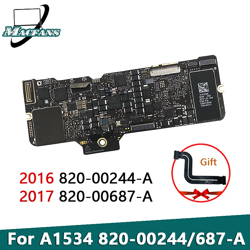 Протестированная оригинальная материнская плата A1534 820 00244 A для MacBook Pro Retina 13 &quotA1534