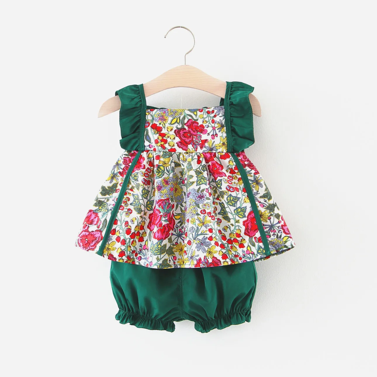 

New Summer Girls Clothing Set Fashion Cotton Casual Outfits Set Cute Tops+Shorts 2pcs Girls Clothes