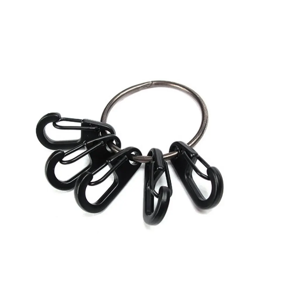 

5pcs Keyring Buckle Spring Hook EDC Keyring Set Quick Release Safety Spring Hook Outdoor Carabiner Key Clip Keychain Accessories