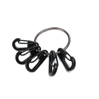 5pcs keyring buckle spring hook edc keyring set quick release safety spring hook outdoor carabiner key clip keychain accessories