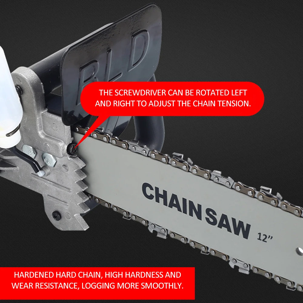 

12 Inch Chainsaw Refit Conversion Kit Chainsaw Bracket Set Change Angle Grinder into Chain Saw Woodworking Power Tool