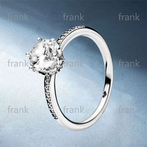 

198289CZ Clear Sparkling Crown Ring