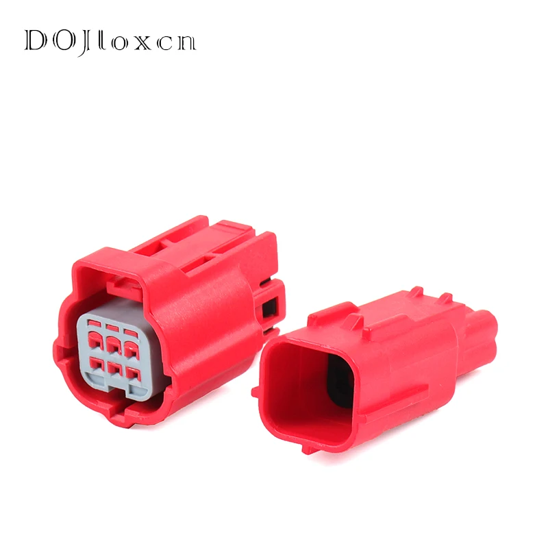 

1/5/10/20/50 Sets 6 Pin MWTRB-06-1A-R MWTPB-06-1A-R Auto Waterproof Connector 0.6 MM Red Plug For OBD Diagnostic With Terminal