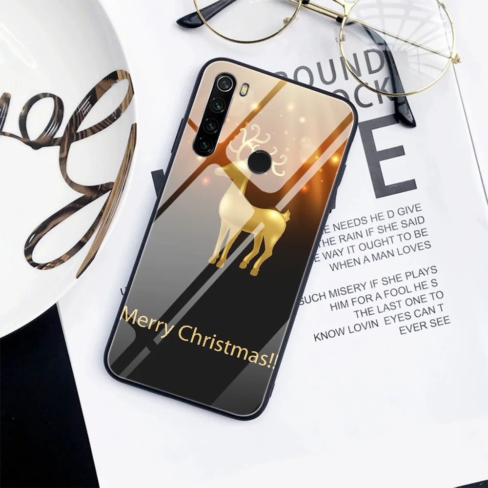 

Christmas Cartoon Deer Case for Xiaomi Redmi Note 8 9 7 8A 8T K20 6 Pro Mi 9 9T 10 8 Pro SE A3 A2 Lite F1 Glass Phone Cases Capa