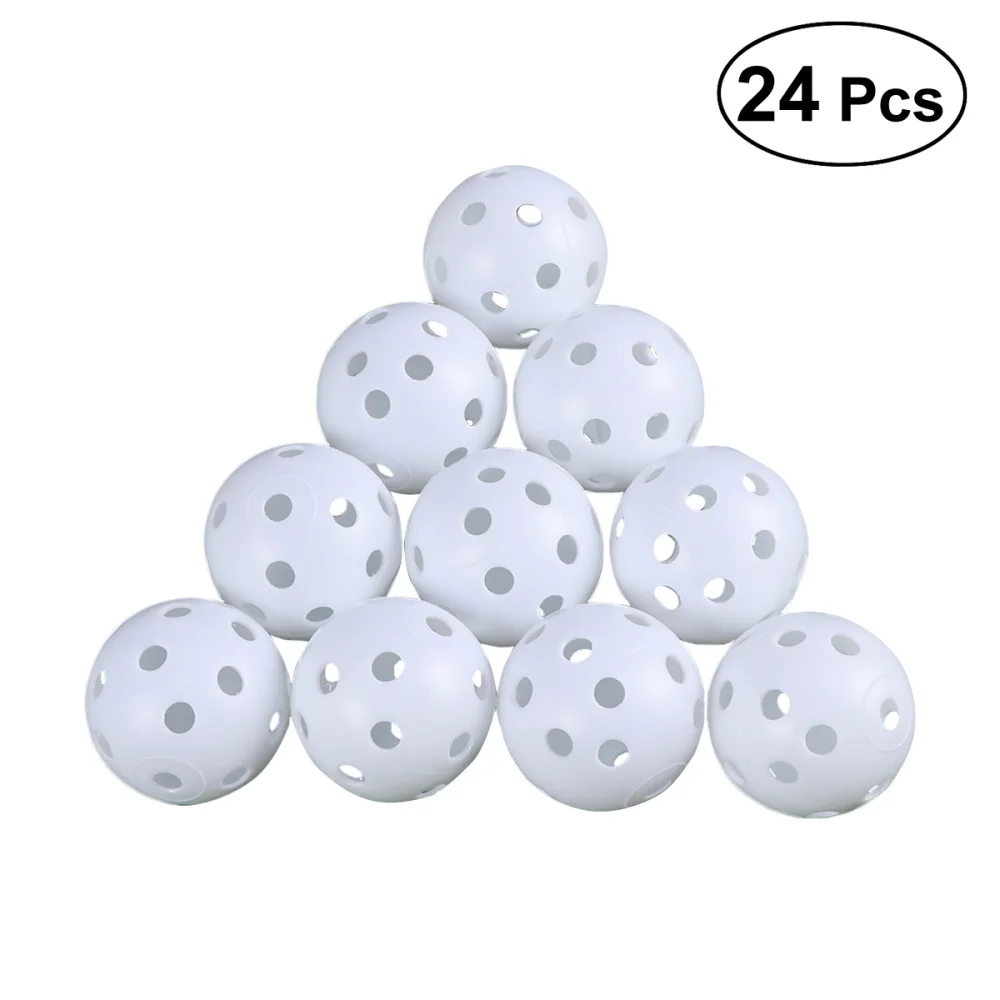 

24pcs Air Flow Hollow Balls for Practice (White)