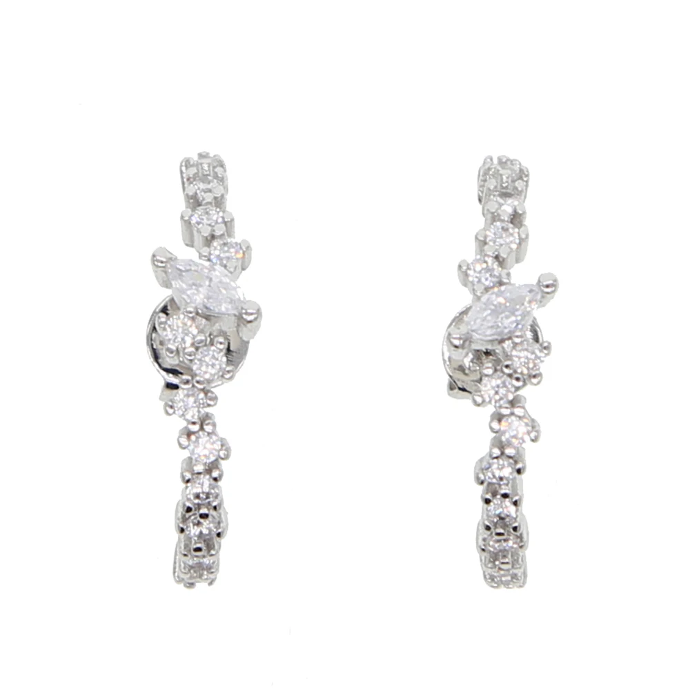 Серьги золотистого и серебристого цвета cz в форме Луны для женщин девочек