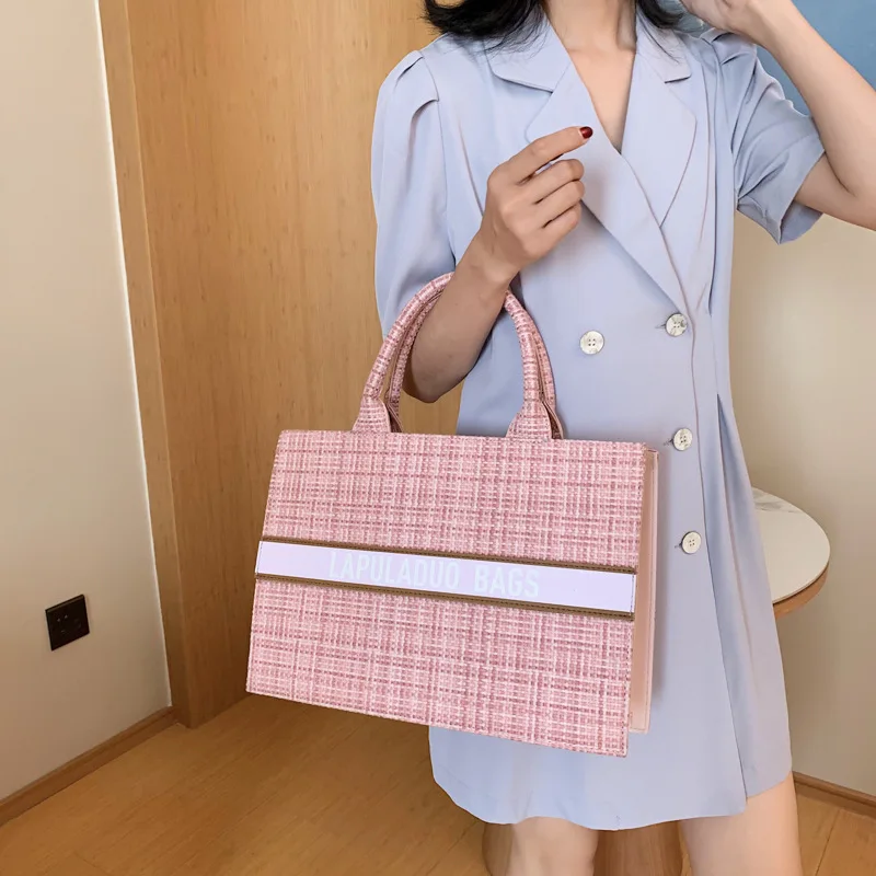 2020 Summer Book Tote Shoulder Bags for Women Luxury Handbags Brand Designer High Quality Knitting sac a main femme | Багаж и сумки