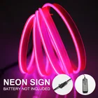 Неоновый RGB-светильник для автомобиля, неоновый светодиодный светильник под автомобиль, гибкая мягкая трубка, s-провод, светодиодный ная лента, знак 1 м2 м3 м5 м, неоновый светильник для веревки