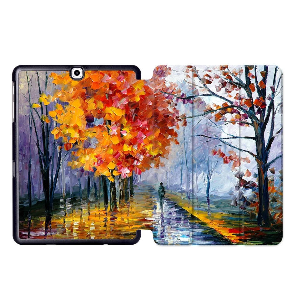 MTT чехол для планшета с масляным рисунком для samsung Galaxy S2 9,7 ''SM-T810 T813 T815 T819 складной магнитный защитный чехол из искусственной кожи с подставкой