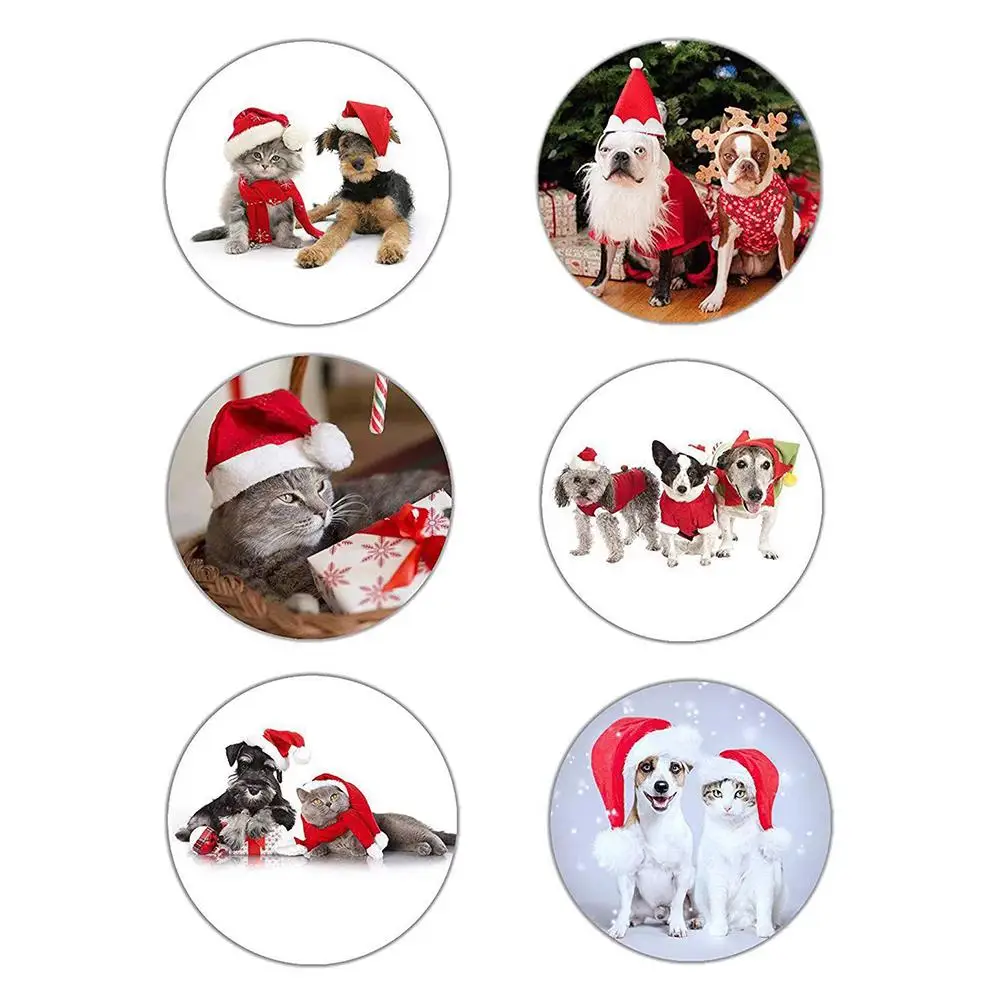 6 шт. рождественские подставки для стакана Войлок утепленная хорошо впитывают