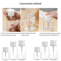 100 200ml push down dispenser nail polish remover pump empty bottle dispensers liquid bottles container for salon home use