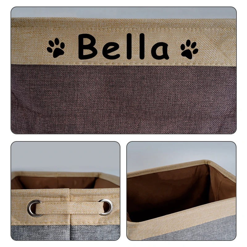 Персонализированные корзины для хранения собак органайзер игрушек складная