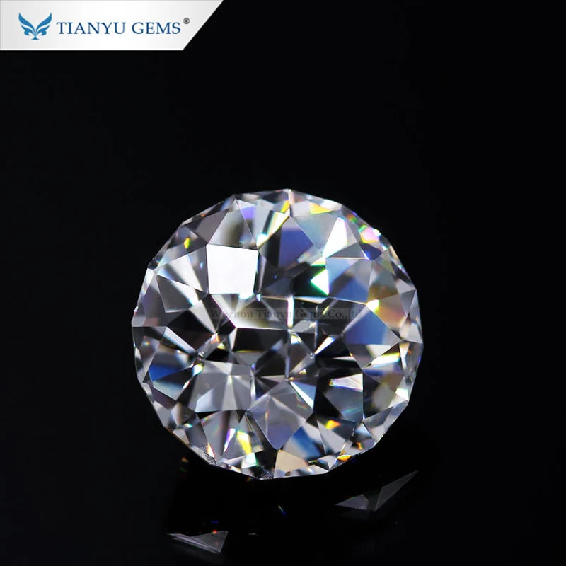 

Tianyu Gems 1.0ct 6.5mm Round Jubilee Cut Moissanite DEF VVS White Loose Synthetic Diamonds Sparkly White Gemstones for Jewelry