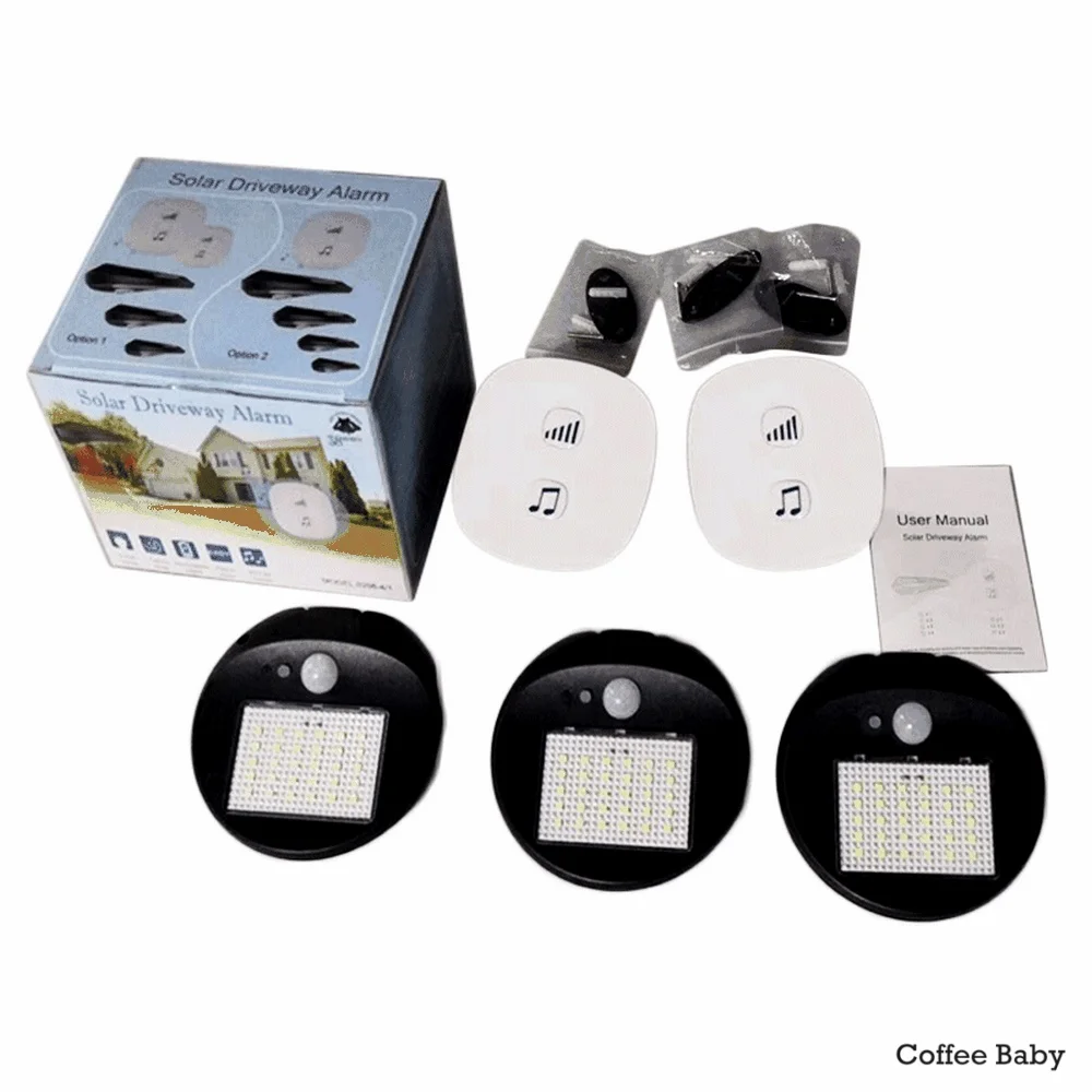 

Motion Sensor Alarm System Waterproof LED Lighting Wireless Home Security Lane Monitoring Detector Alarm with Sensors Receiver