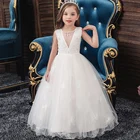 Длинное платье с цветочным принтом, с V-образным вырезом