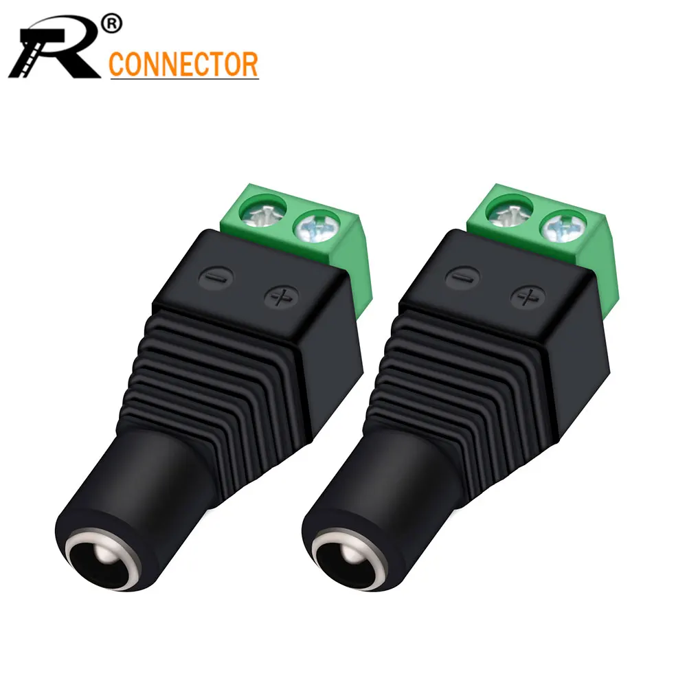 

10 шт. DC разъем питания 12 В 5,5x2,5 мм разъем адаптера питания для светодиодной ленты светильник 3528 5050 5630 5730