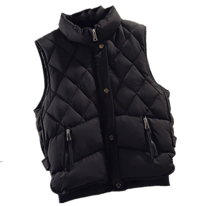 

2021 Fall/winter New Style Down Cotton Vest Women's Short Loose and Versatile Padded Vest