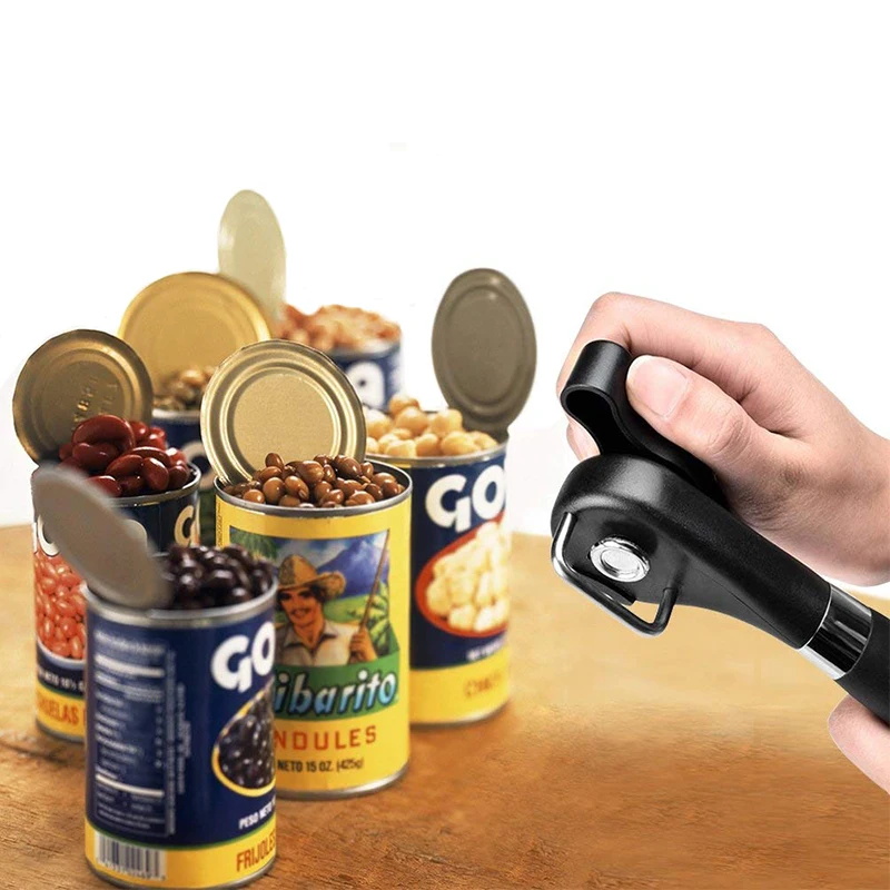 

Professional Manual Stainless Steel Can Opener Bottle Ergonomic Jars & Tin Opener For Cans Kitchen Gadgets And Accessories