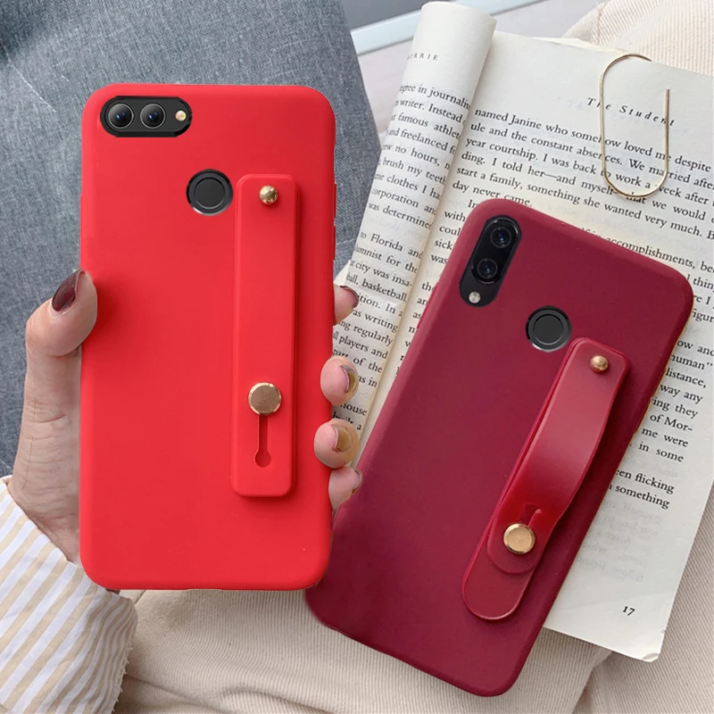Ремешок на руку силиконовый чехол для huawei enjoy 7 8 9 10 Plus TPU накладка держатель