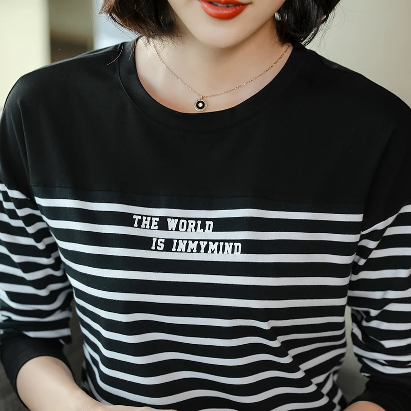 

Striped t shirt women clothes 2020 poleras mujer camisetas tee shirt femme t-shirt koszulki damskie plus size tops woman tshirts