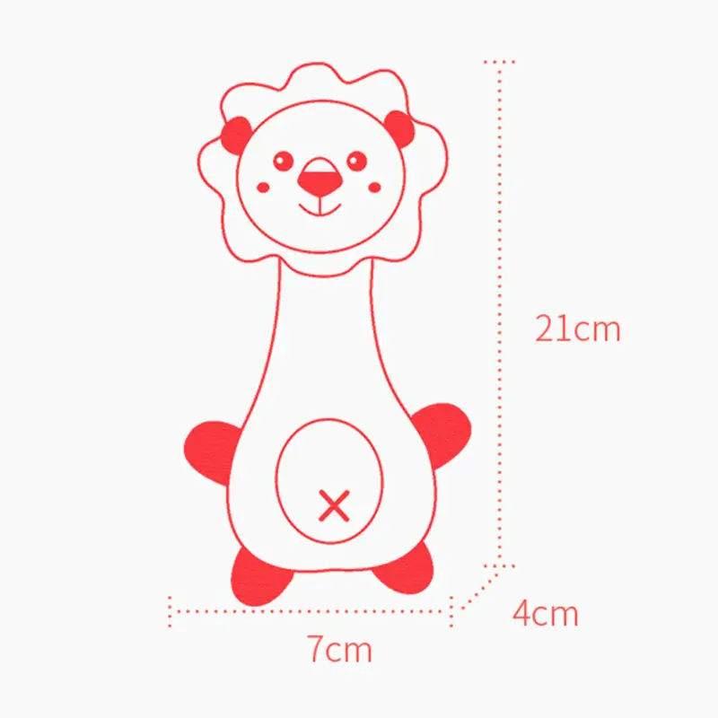 

New Boy Girls Newborn Baby Soft Sound Animal Plush Handbells Squeeze Rattle Toy