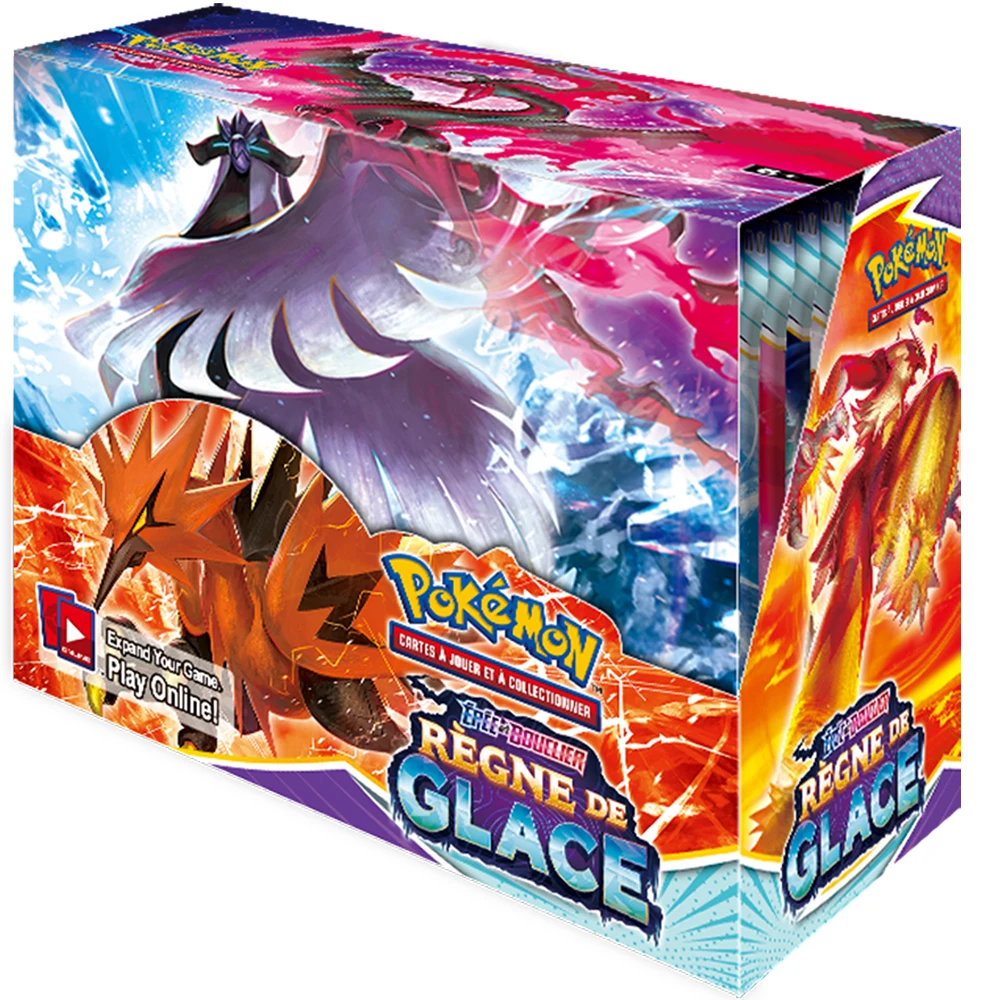 Caja de cartas de Pokemon versi&oacute;n francesa TCG: Sword & Shield, potenciador del reinado, juego de cartas de cielo en evoluci&oacute;n, regalo de cumplea&ntilde;os para ni&ntilde;os-0