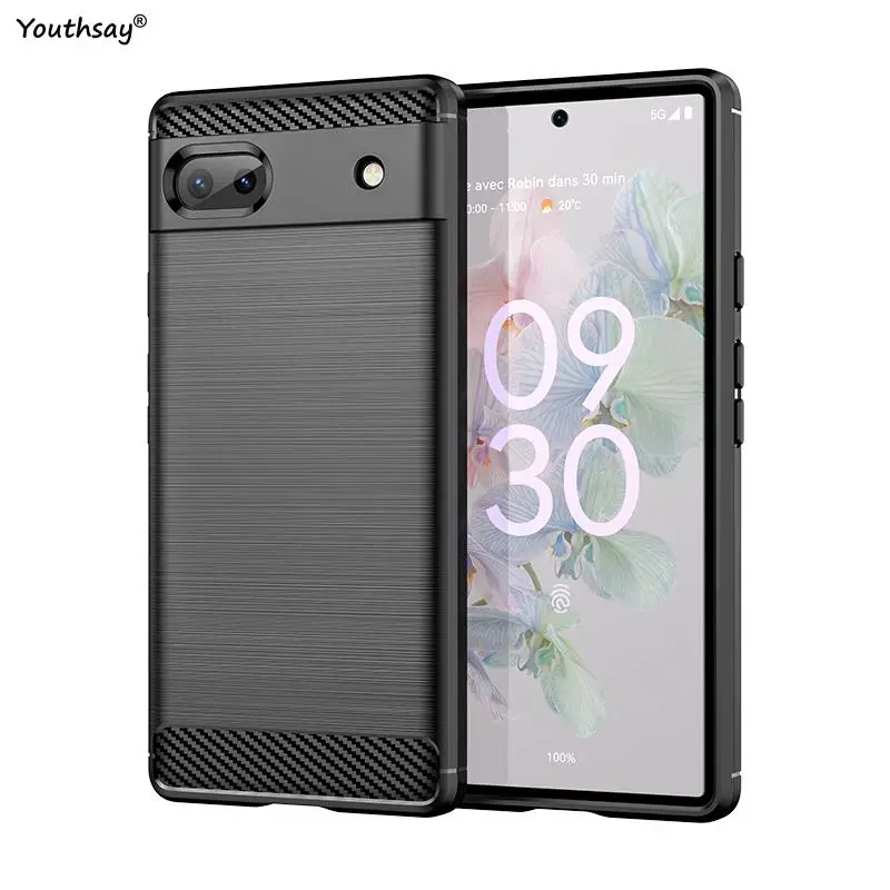 

Чехол для Google Pixel 6A, чехол для Google Pixel 6A 6 Pro 4A 5A, мягкий силиконовый бампер из углеродного волокна для телефона Google Pixel 6A