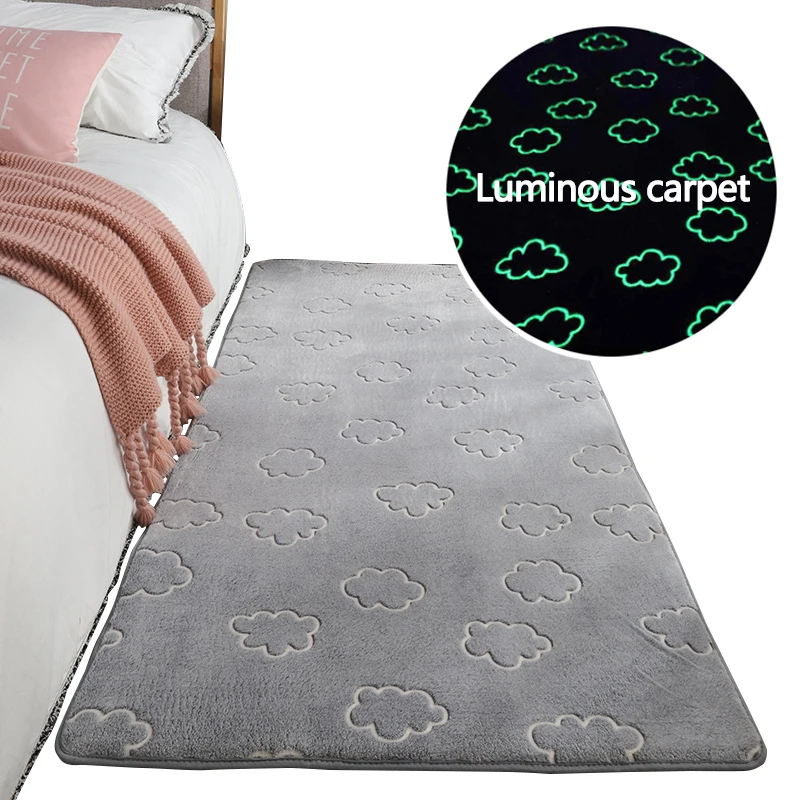 

Carpet For Living Room Area Rug Luminous Carpets For Bedroom Anti-slip Floor Carpets Bedside Home Mat Decoration Room Rugs Kids