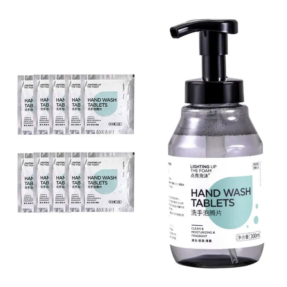 

Таблетки для ручной стирки с бутылкой, 10 шт., многофункциональные шипучие таблетки, противобактериальный универсальный чистящий инструмен...