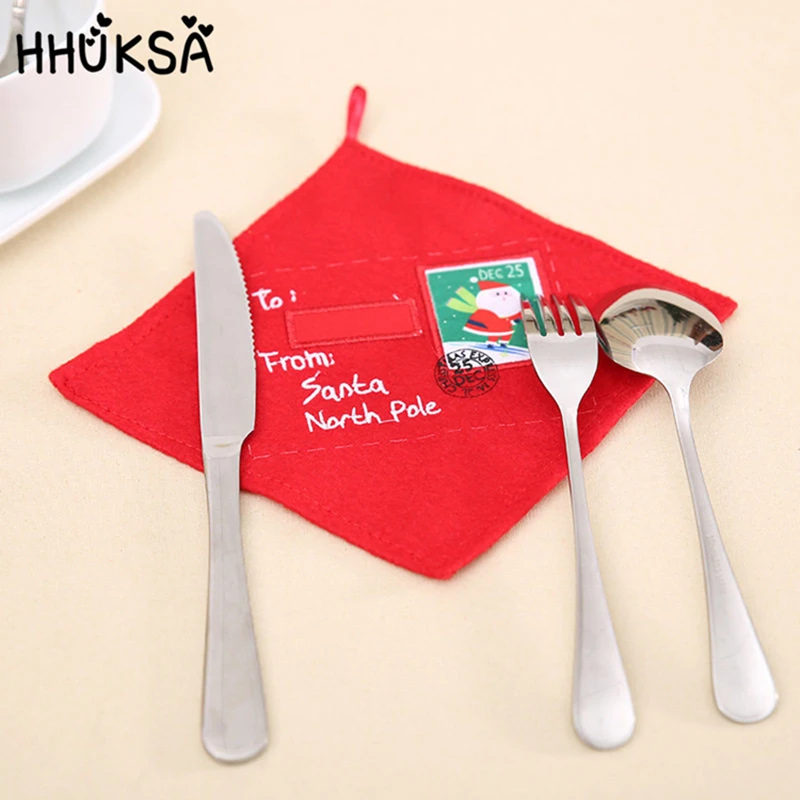 

3Pcs Christmas Decorations For Home Red Envelope Santa Claus Cup Tableware Mat Christmas Tree Decorations Pendants New Year