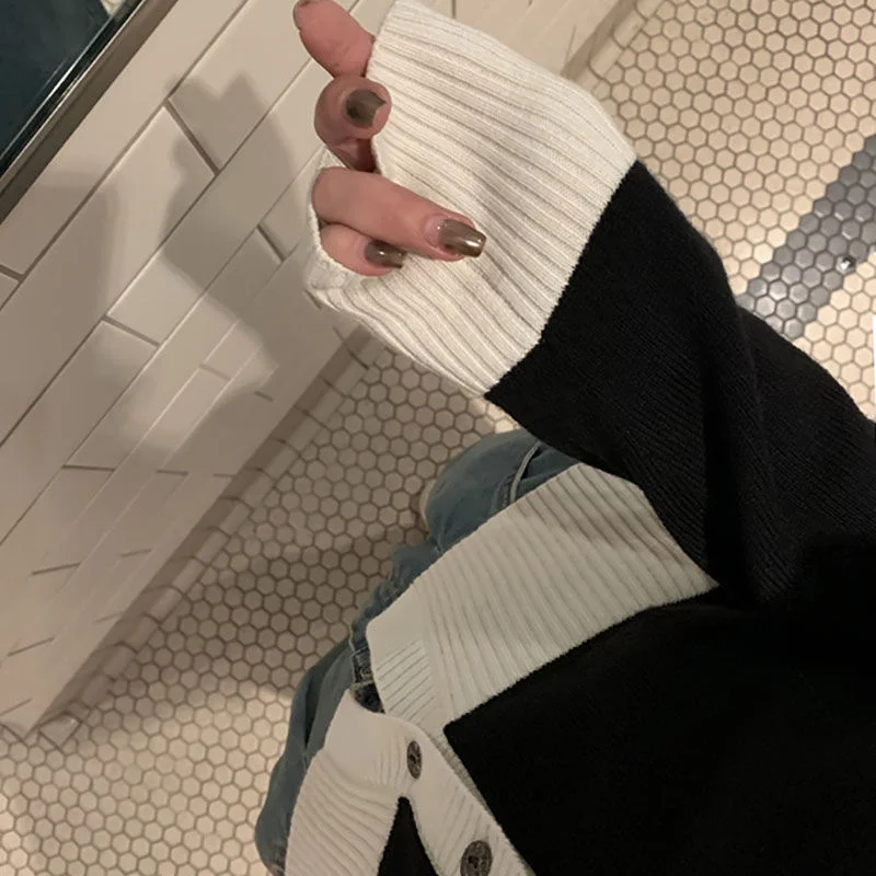 Женская одежда костюм джемпер свитера Укороченный кардиган милые топы с длинным