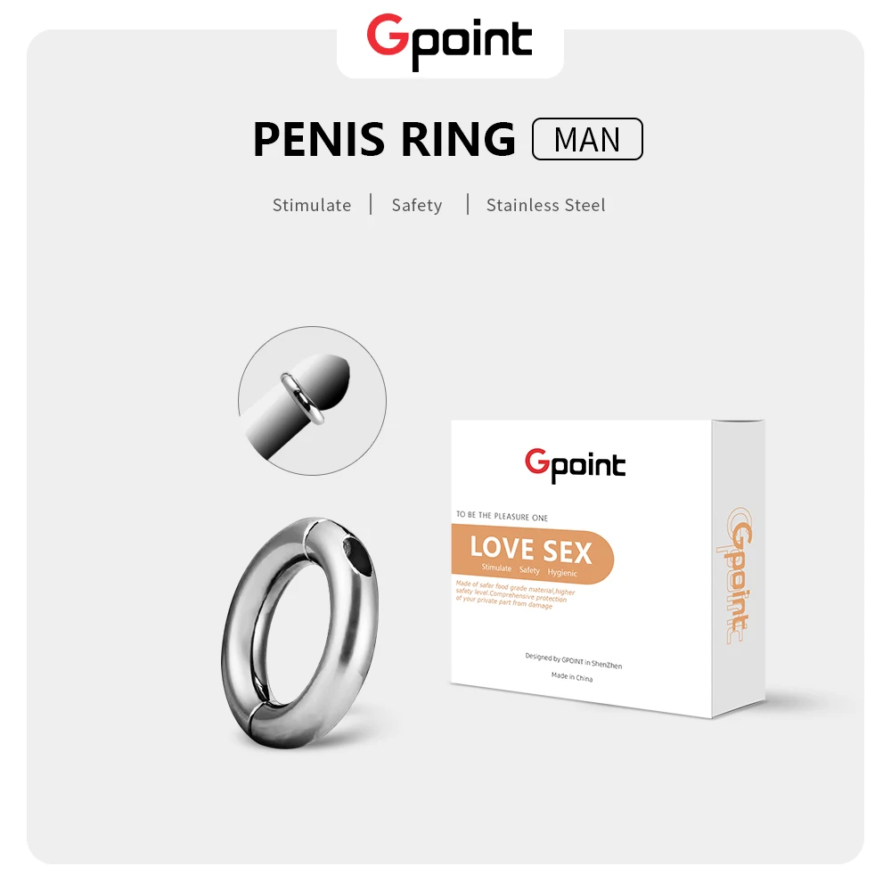 Винтовое кольцо для пениса из нержавеющей стали металлическое мужского члена