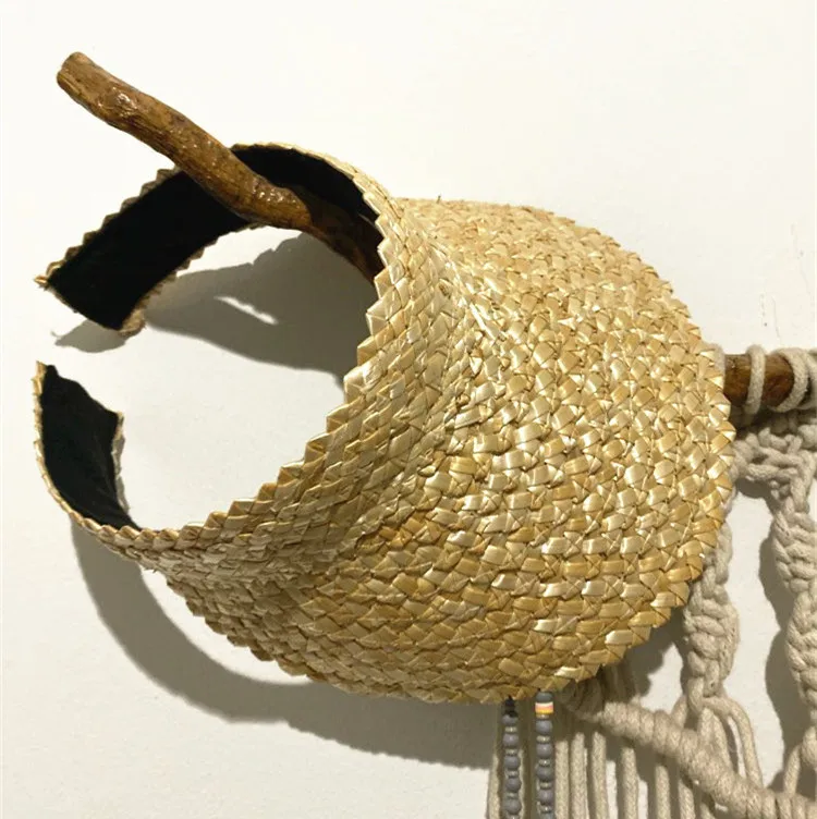 

Luxury women casual raffia Sun visor cap Holiday outdoor beach caps UV protection Floppy hats Summer lady Straw hats