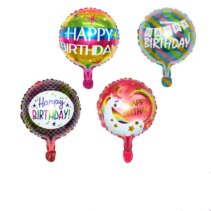 

2pcs10 Inch Round Spanish Happy Birthday Aluminium Film Balloon Party Wedding Gender Revealing Decoration and Venue Supplies