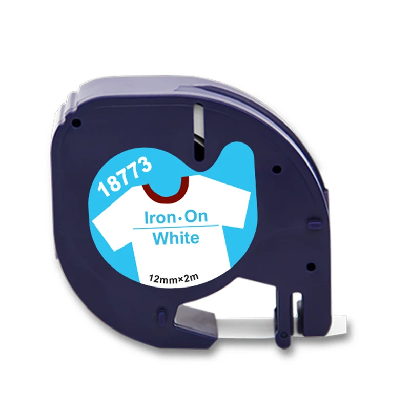 UniPlus 10PK 12 мм лента для маркировки Fit Dymo Letratag LT 18769 18773 утюжок на одежде тканевая Labeller