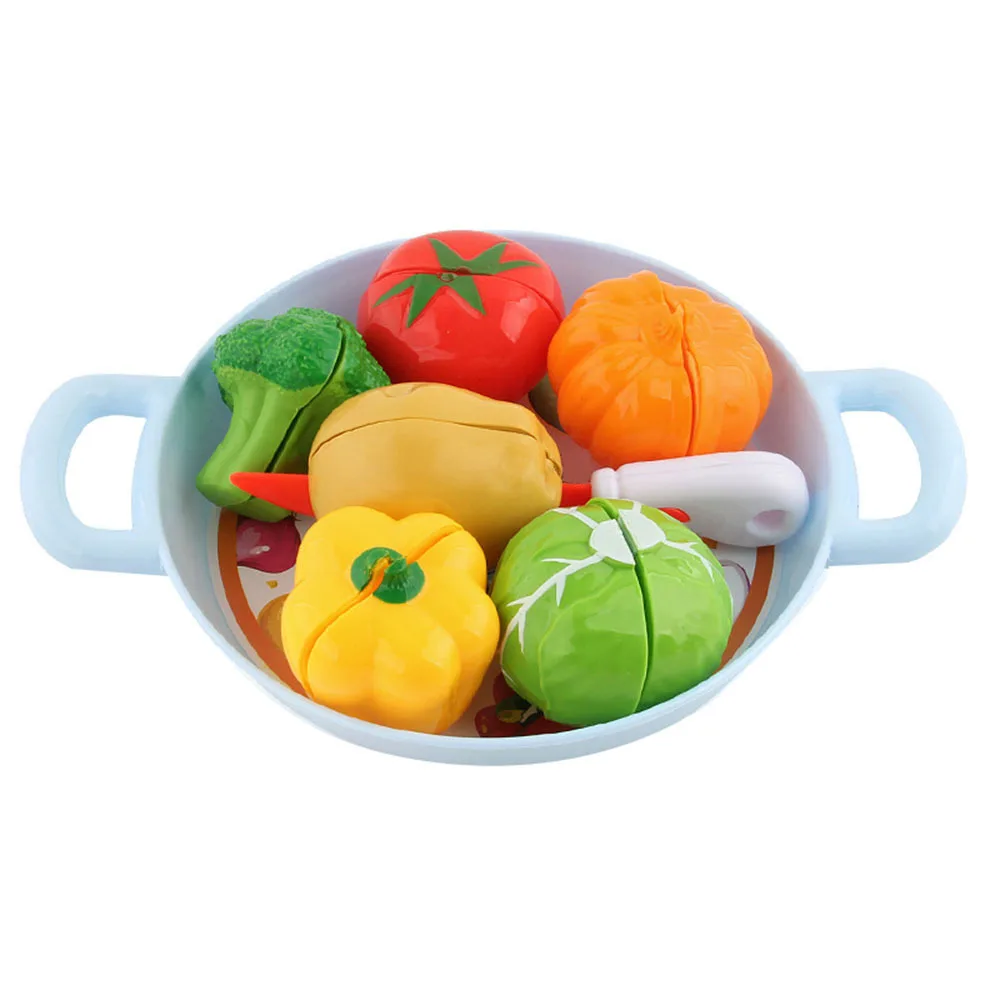 8pcs Детская имитация фруктовых столовых приборов Резак Фруктовый Торт Пицца игрушечный миксер играть развивающие игрушки игрушка для раннего развития для детей - Цвет: 8pcs