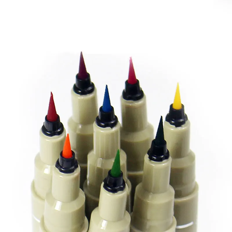 12 цветов игольчатая щетка Набор цветных ручек офисные Маркеры эскизы рисование