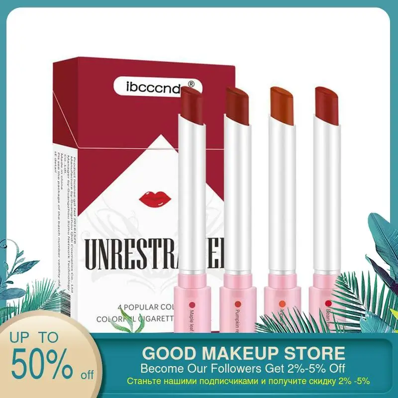 1 коробка Новая креативная сигарета губная помада набор 4 цвета матовая