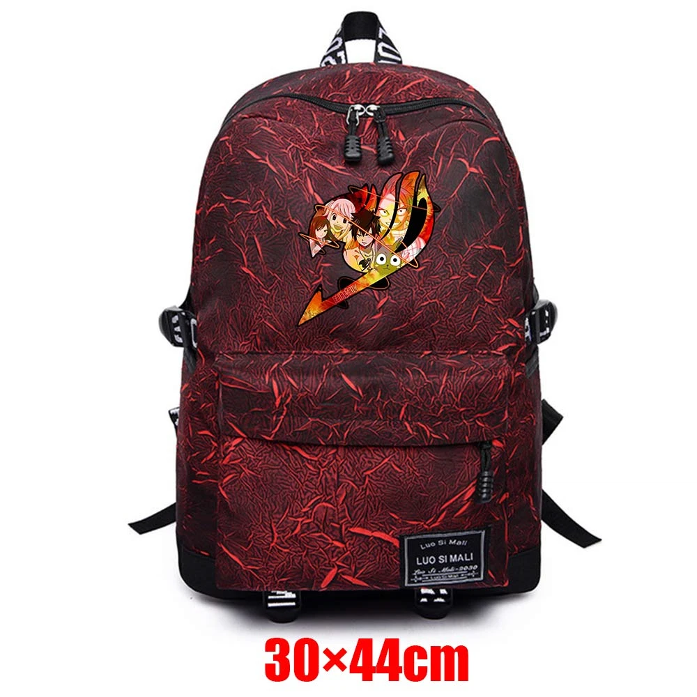 

Anime Fairy Tail Unisex Backpack Schoolbag Teenager High Quality Fabric Packsack Mochila Student Casual Travel Laptop Bag